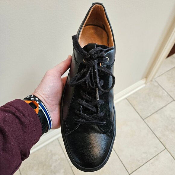 Shoe The Bear Men's Leather/Suede Sneakers, Black, Sz 12 - Picture 14 of 16